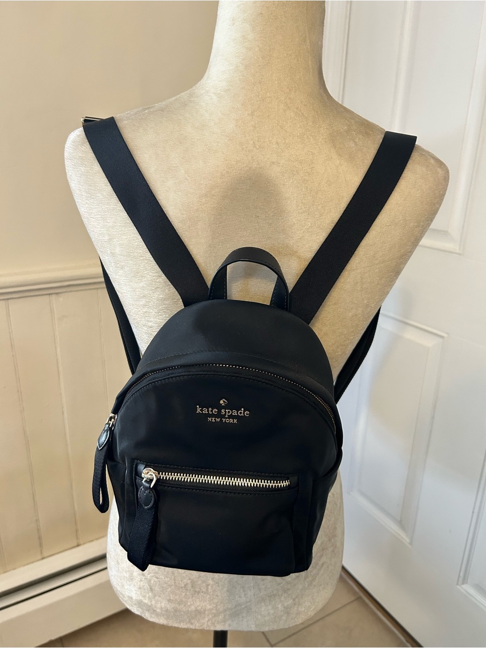 Kate Spade Chelsea Mini Nylon Black Backpack/NWOT